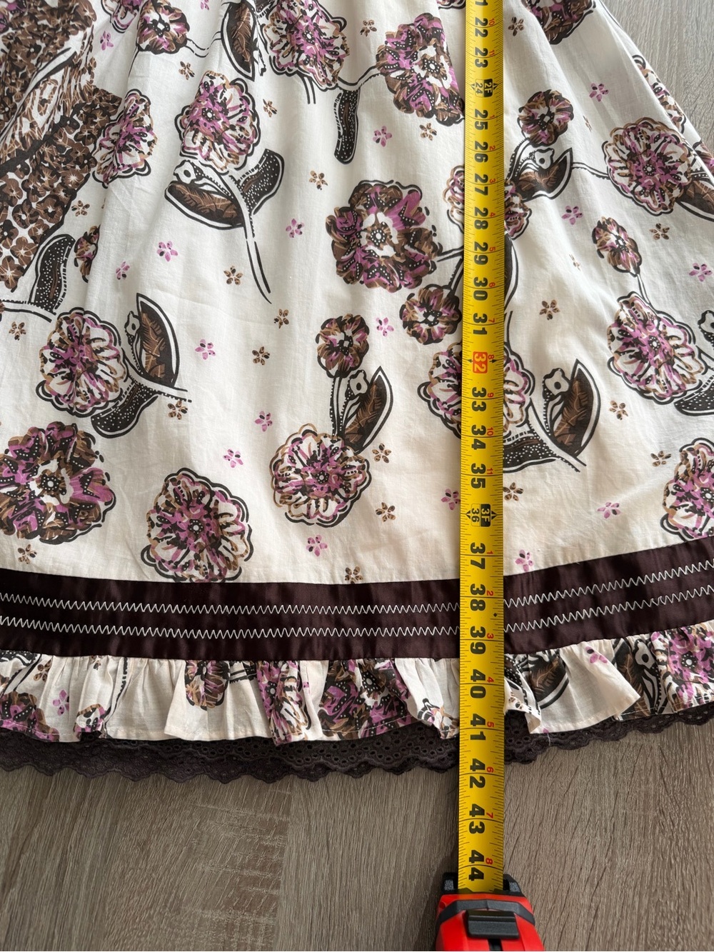 Chloé Y2K Floral Cottagecore Cotton Dress Belted Fit & Flare Sz 2 - Picture 14 of 16